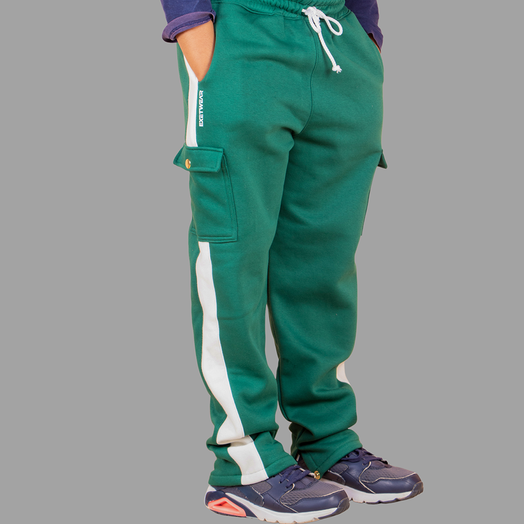 Boy's Green/White Sweatpant