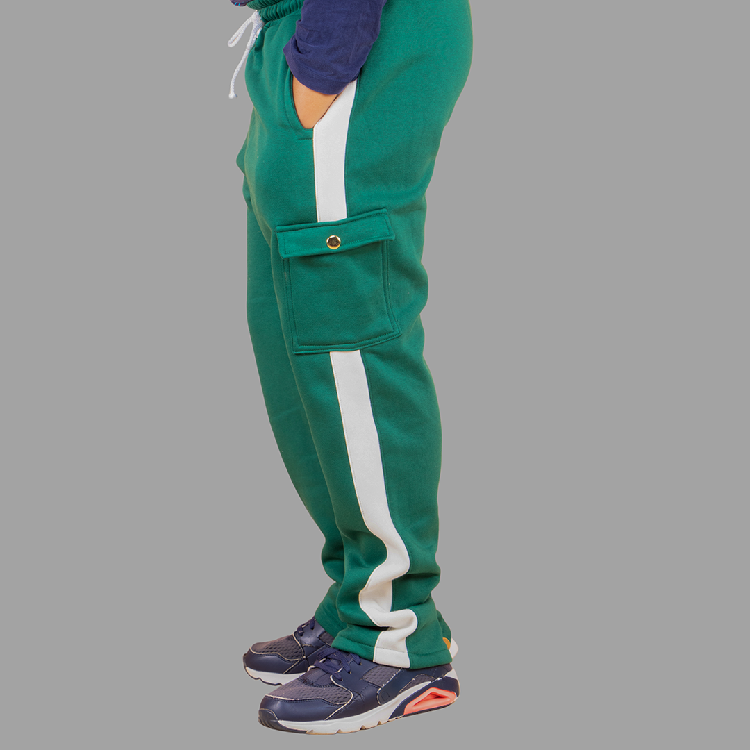 Boy's Green/White Sweatpant