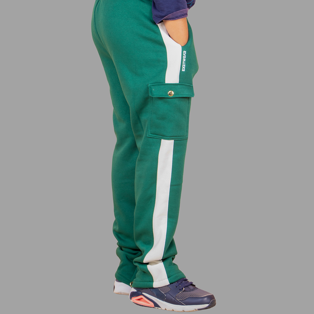 Boy's Green/White Sweatpant