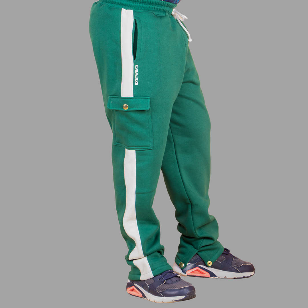 Boy's Green/White Sweatpant