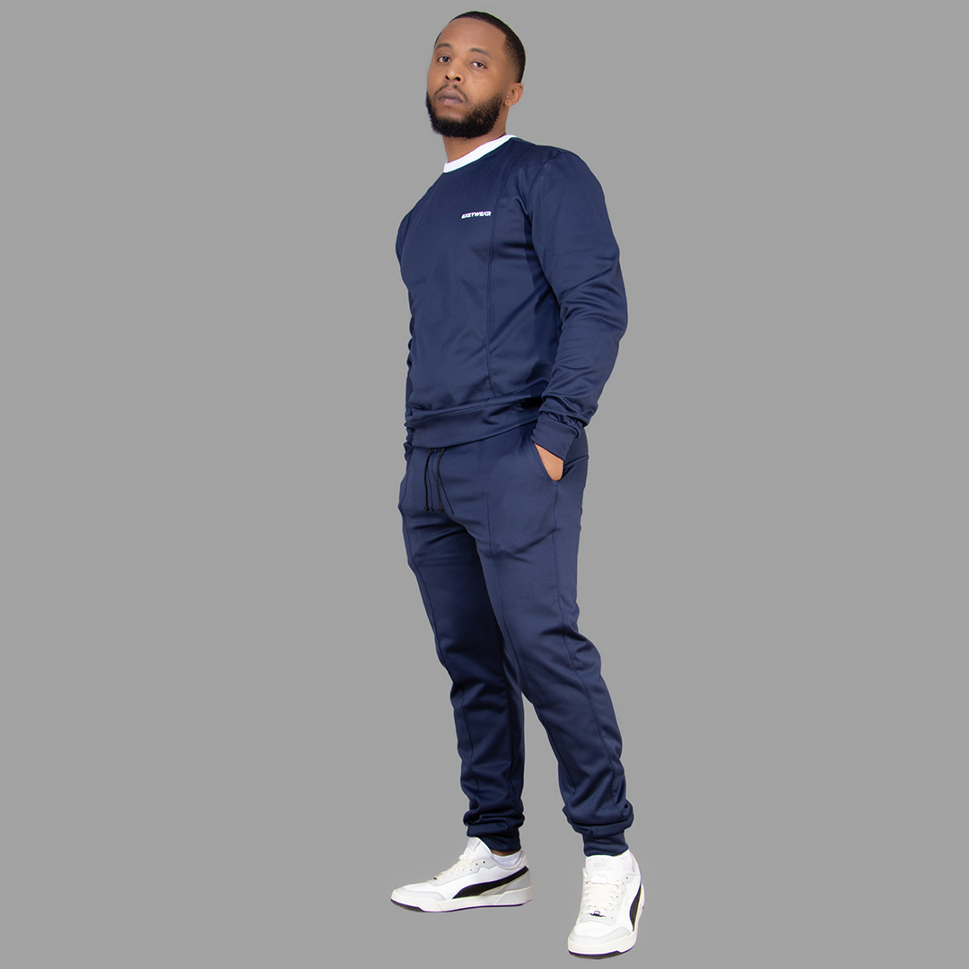 Men's Softshell Navy Blue Sweatshirt Set