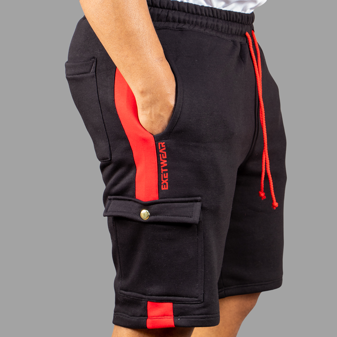 Exetwear Black/Red Shorts