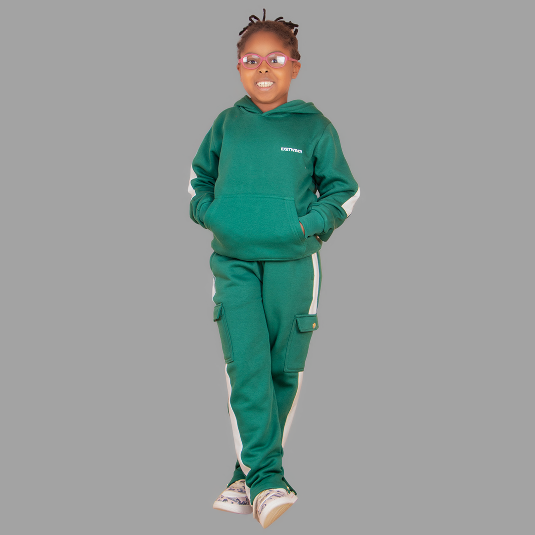 Girls' Green Hoodie Set