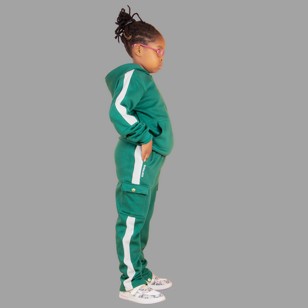 Girls' Green Hoodie Set