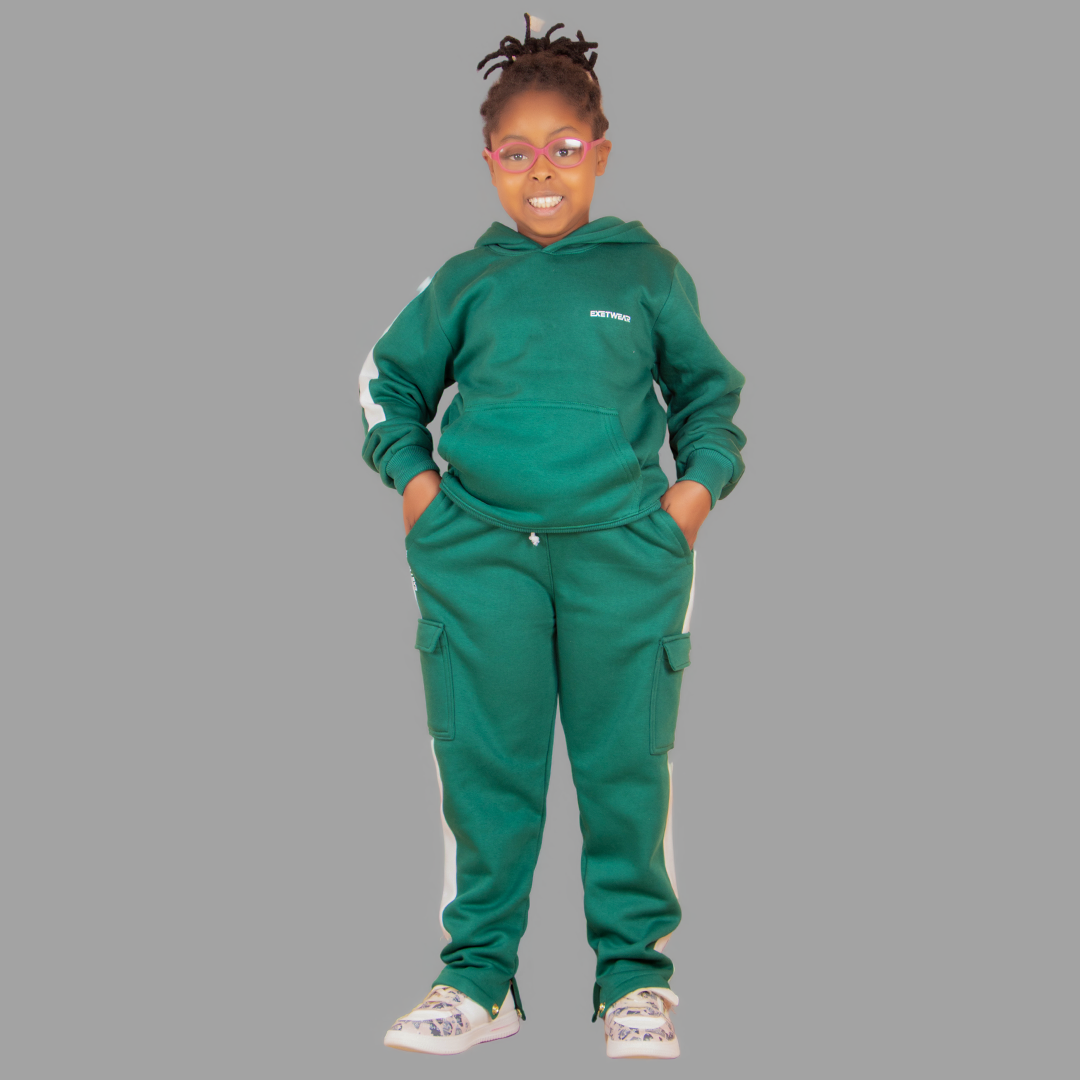 Girls' Green Hoodie Set