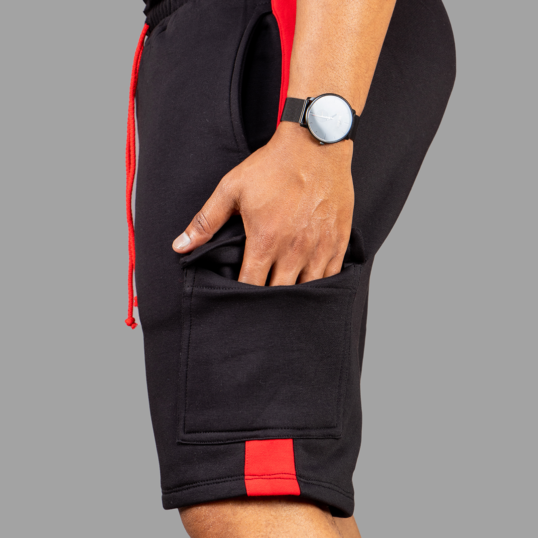 Exetwear Black/Red Shorts