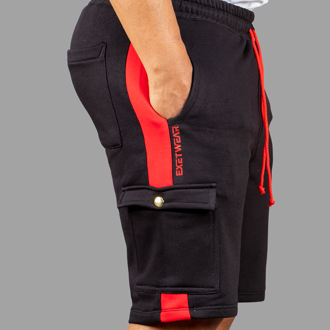 Exetwear Black/Red Shorts