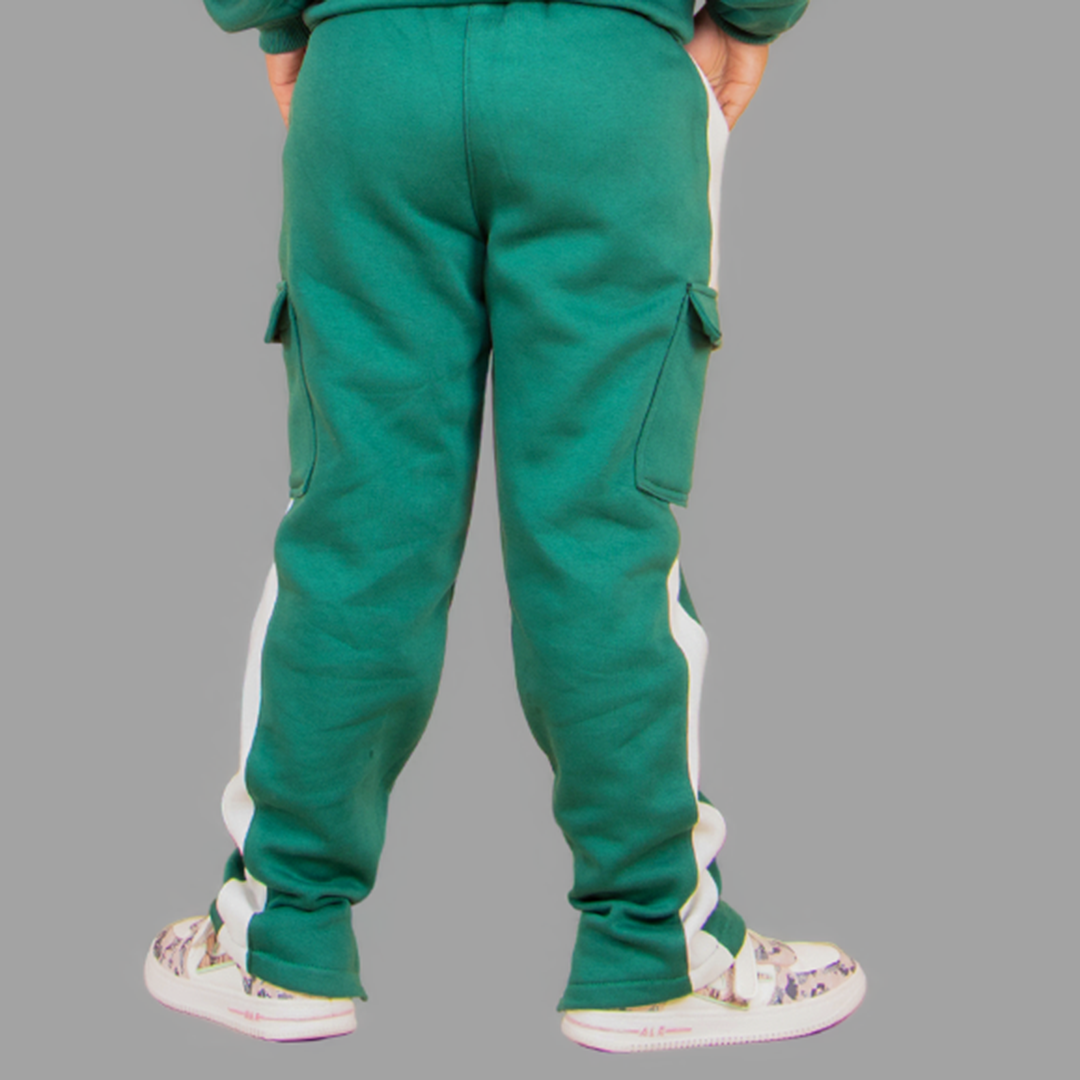 Girl's Green/White Sweatpant