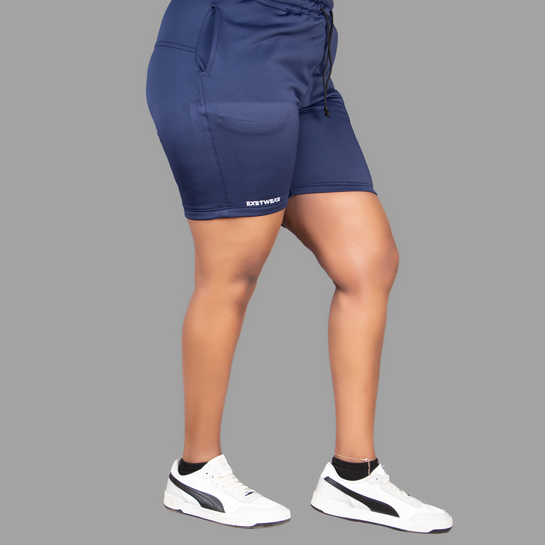 Women's Sweatshirt- Short Set (Navy Blue)