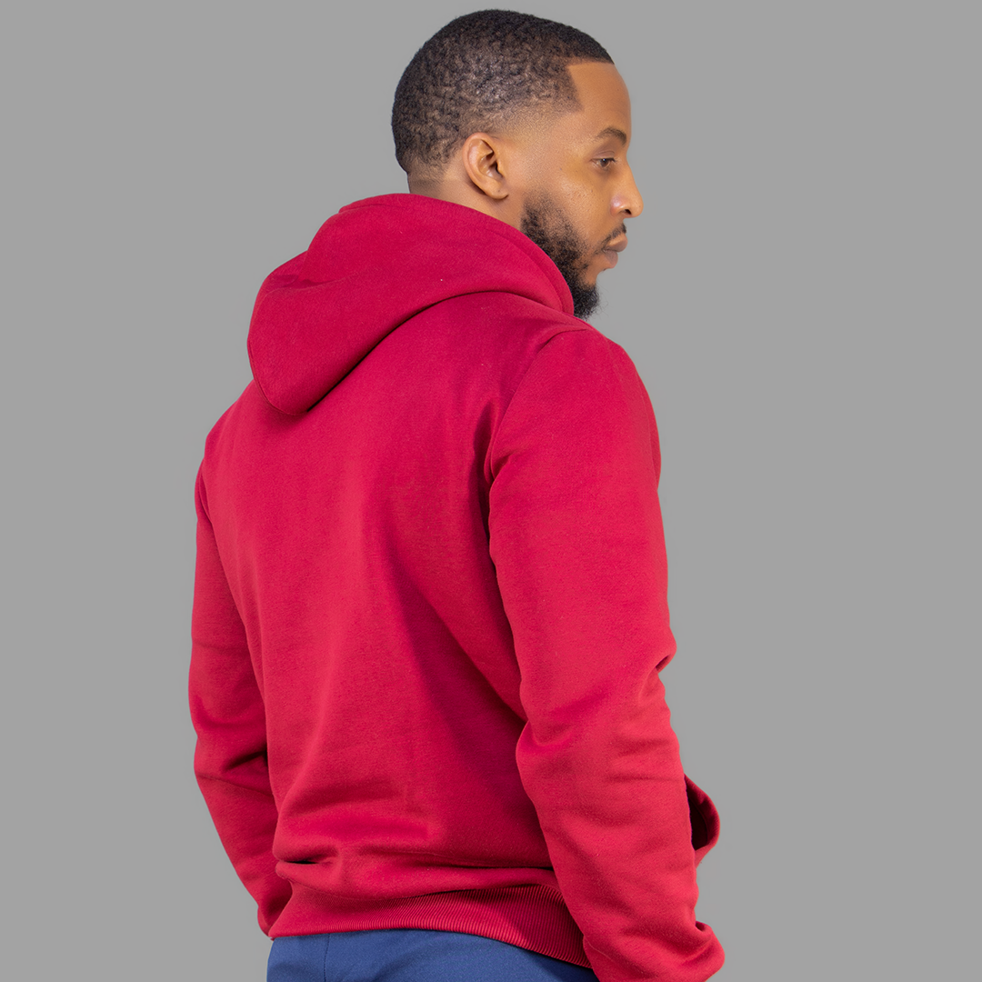 Men's Maroon Hoodie Set