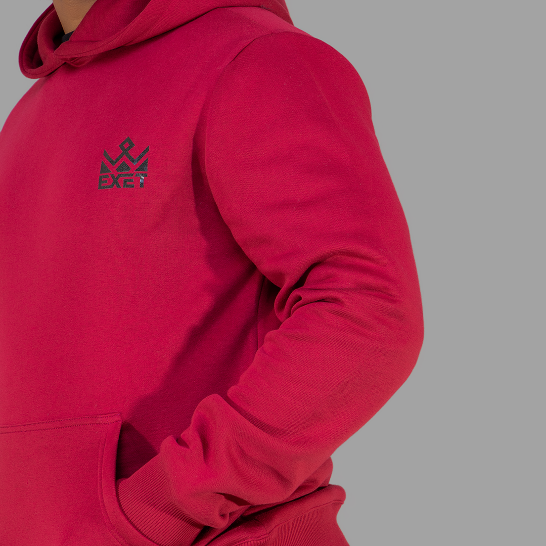 Men's Maroon Hoodie Set