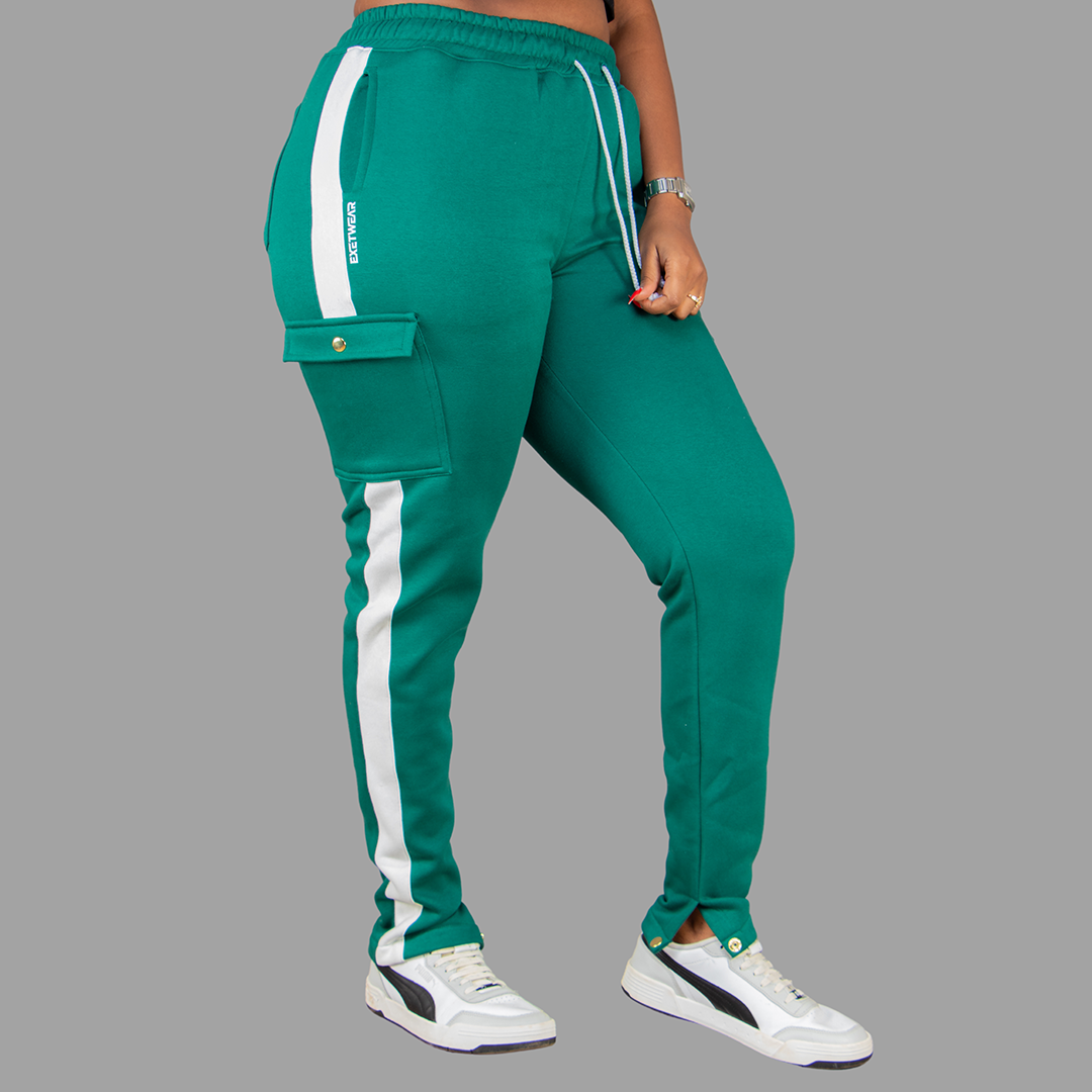 Women Sweatpants (Green/White)