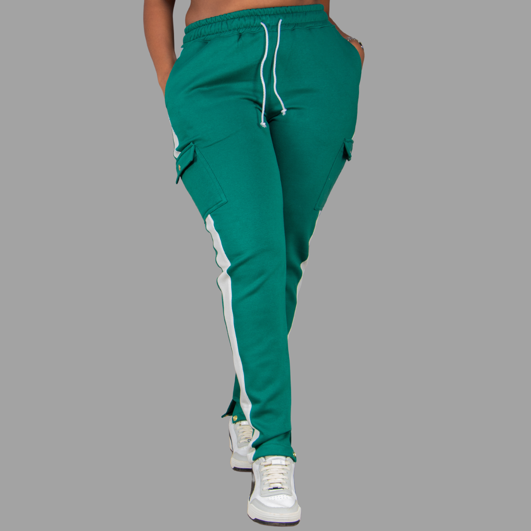 Women Sweatpants (Green/White)