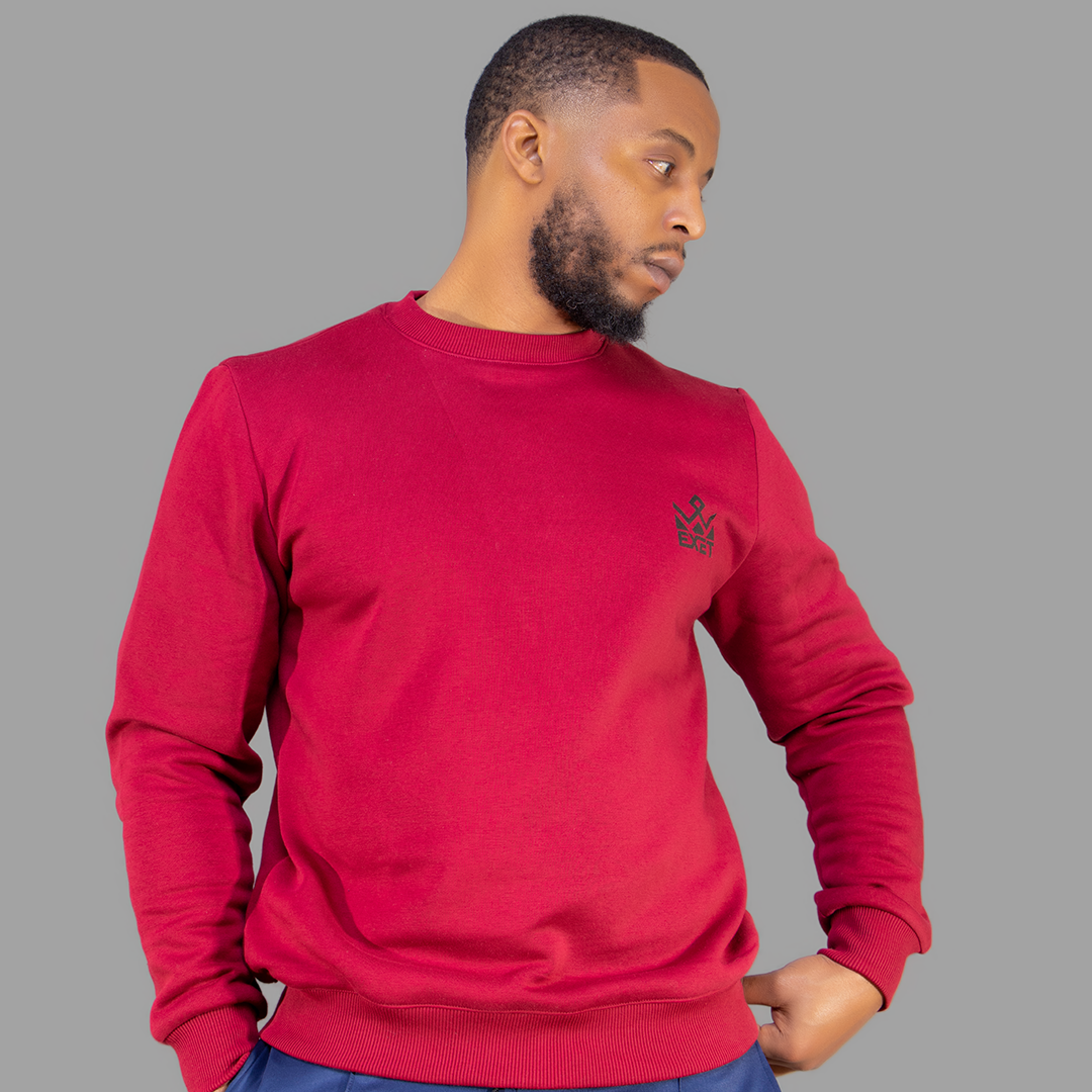 Men's Maroon Sweatshirt Set