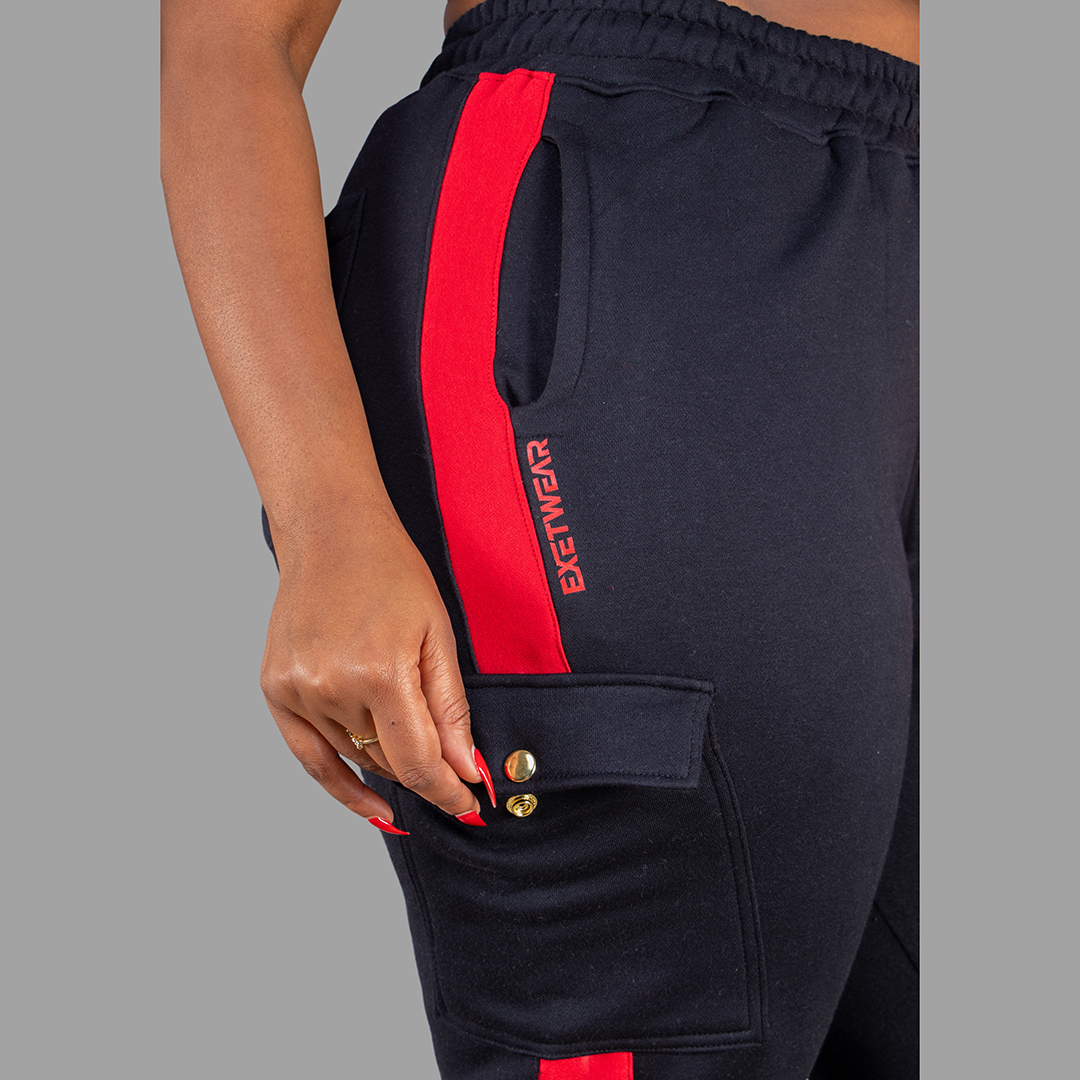 Women Sweatpants (Black/Red)