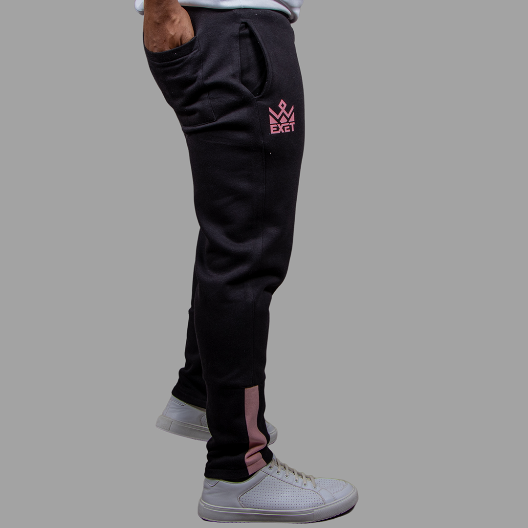 Men's Sweatpants in (Black/pink accent)