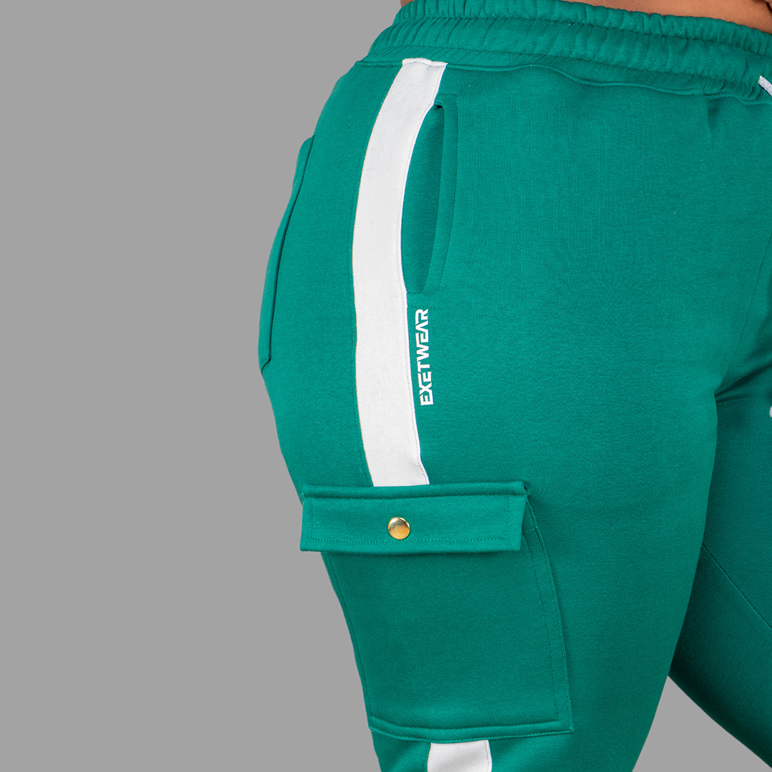 Women Sweatpants (Green/White)