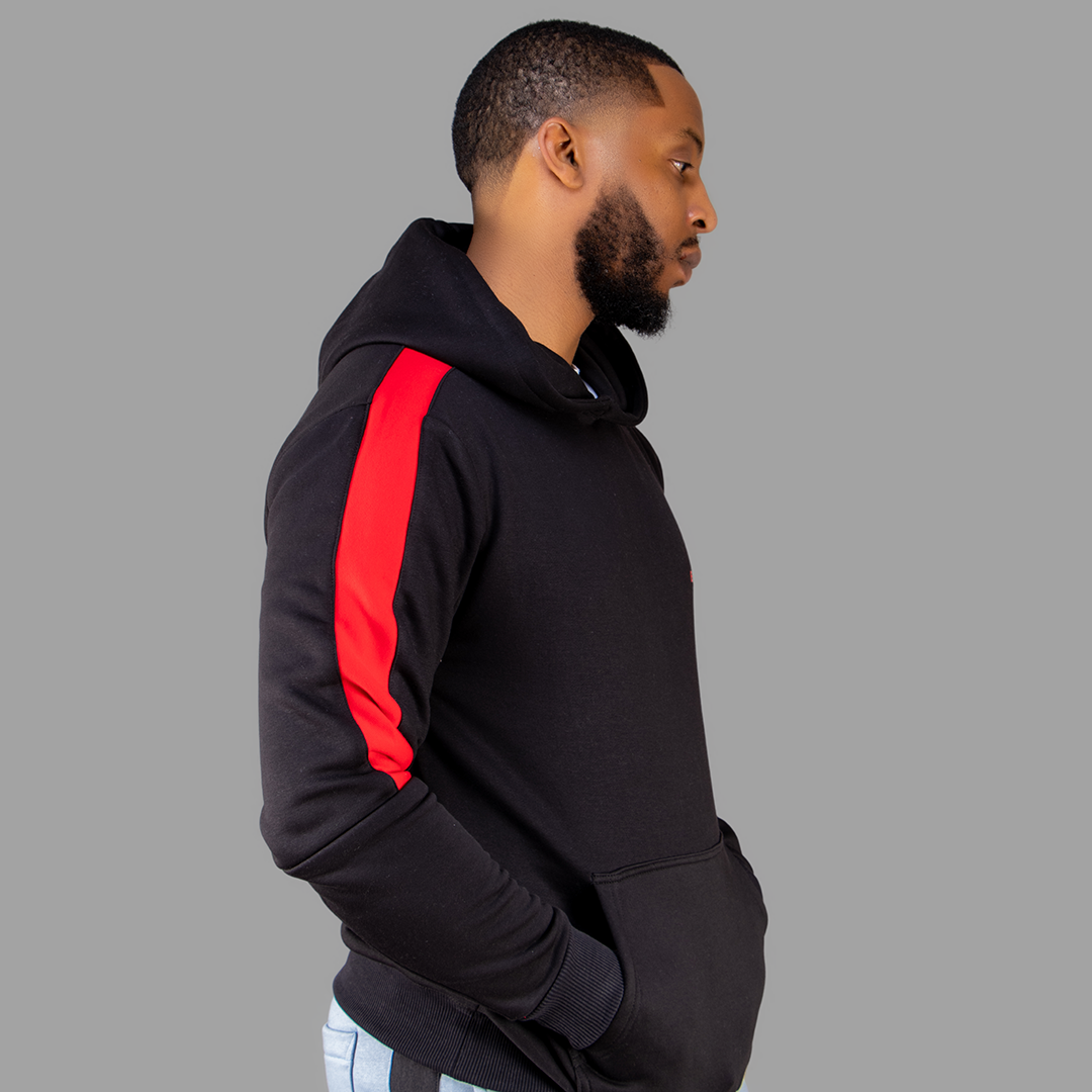 Men Black/Red Hoodie set