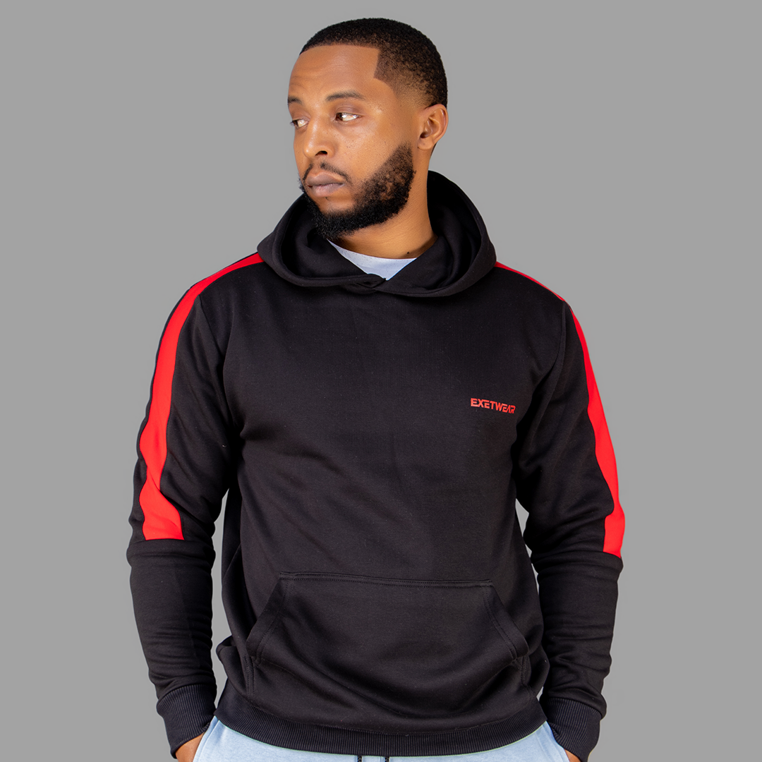 Men Black/Red Hoodie set