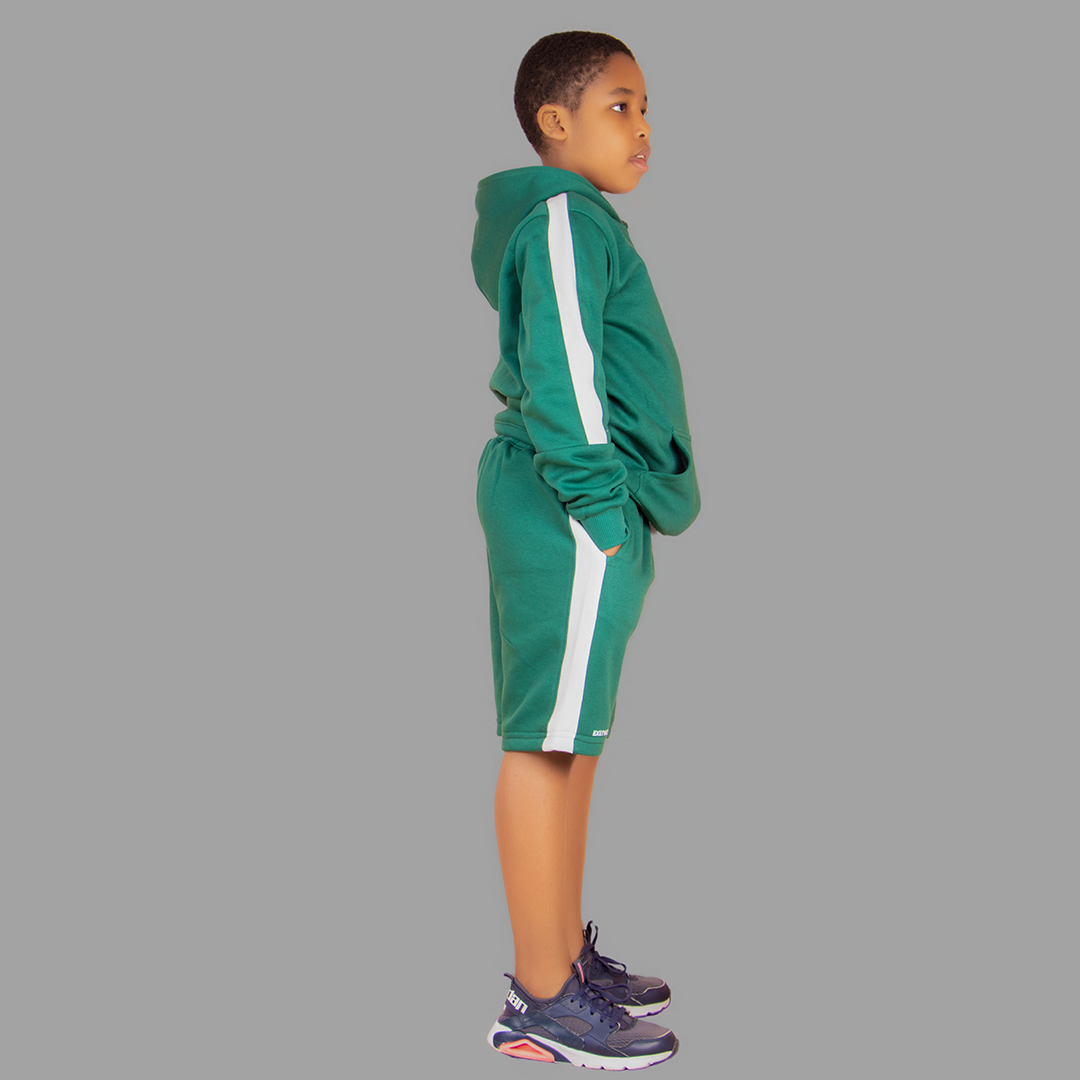 Boy's Green/White Short Set