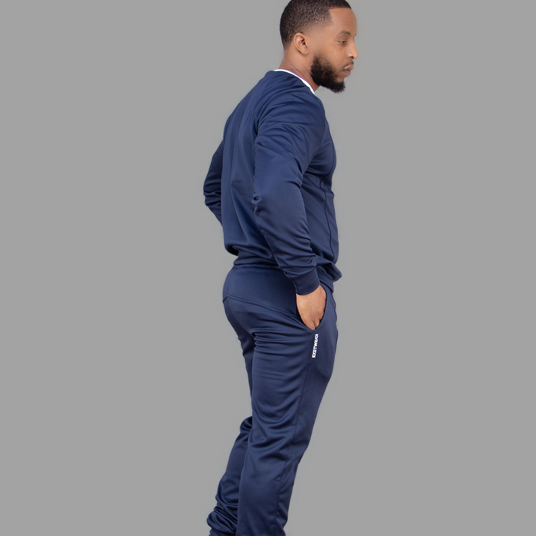 Men's Softshell Navy Blue Sweatshirt Set