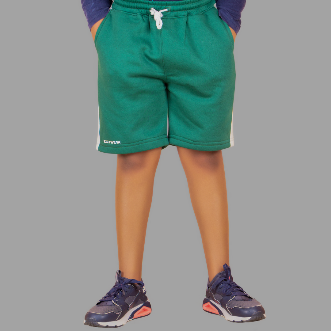 Boy's Green/White Short Set