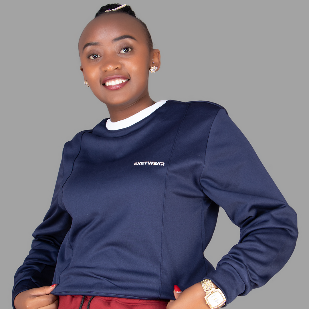 Women's Softshell Navy Blue Sweatshirt Set