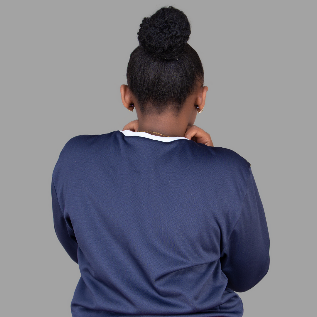 Women's Sweatshirt- Short Set (Navy Blue)