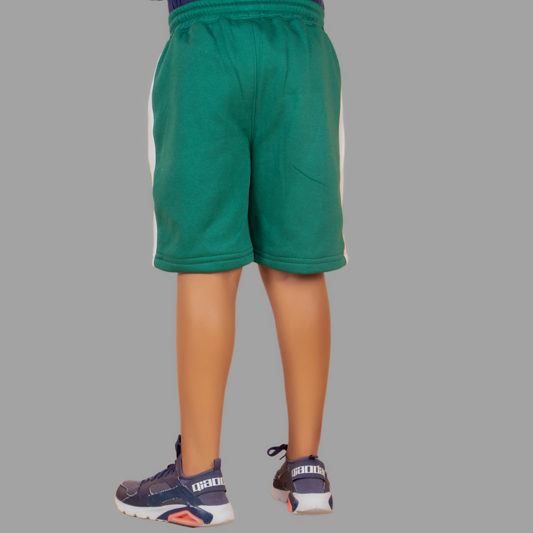 Boy's Green/White short