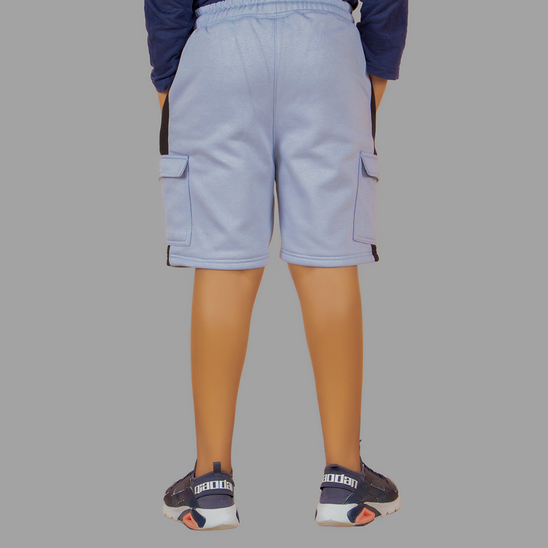 Boy's Navy Blue/Black Sweatshort Set