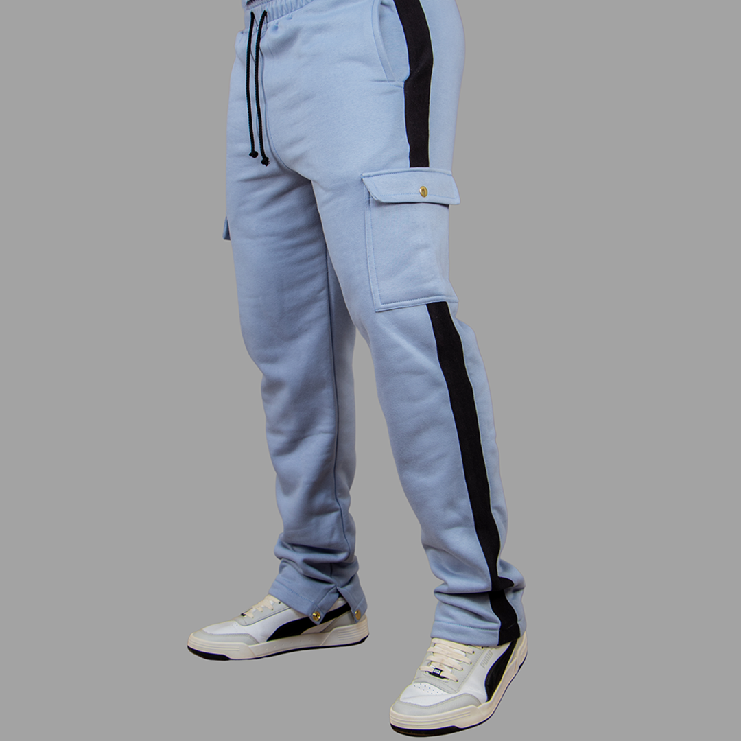 Men Sky Blue Hoodie set