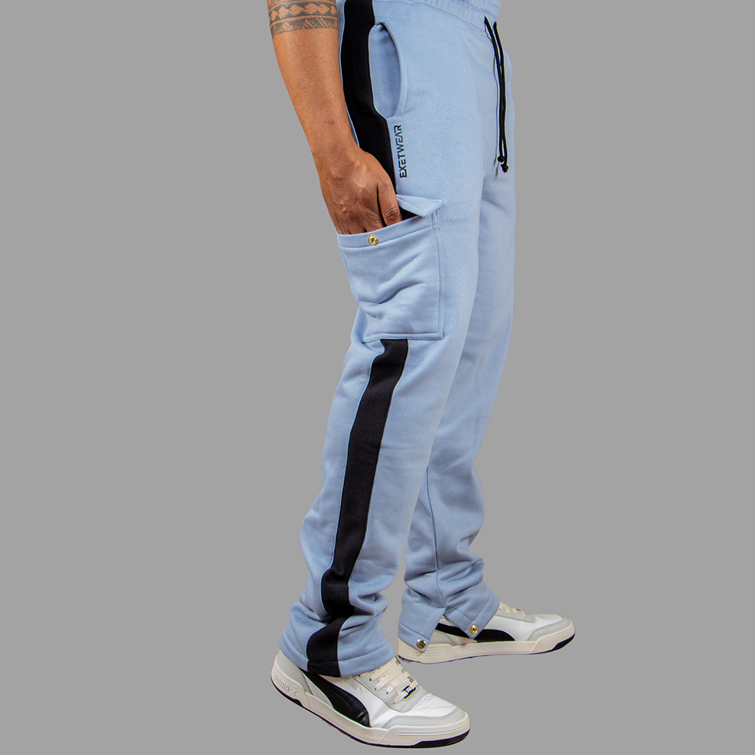 Exetwear Sky Blue/Black Sweatpants