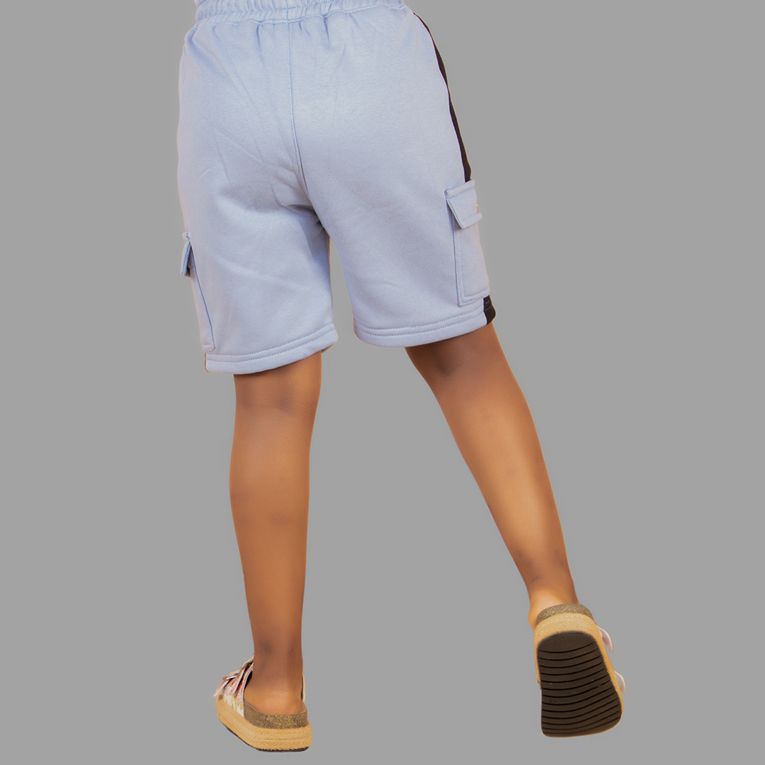 Girl's Navy Blue/Black Sweatshort