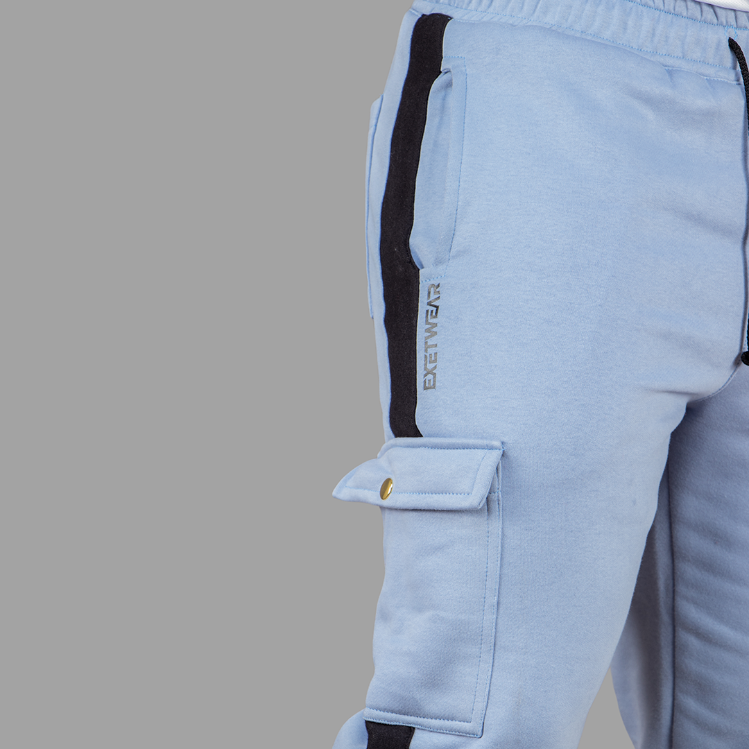 Exetwear Sky Blue/Black Sweatpants