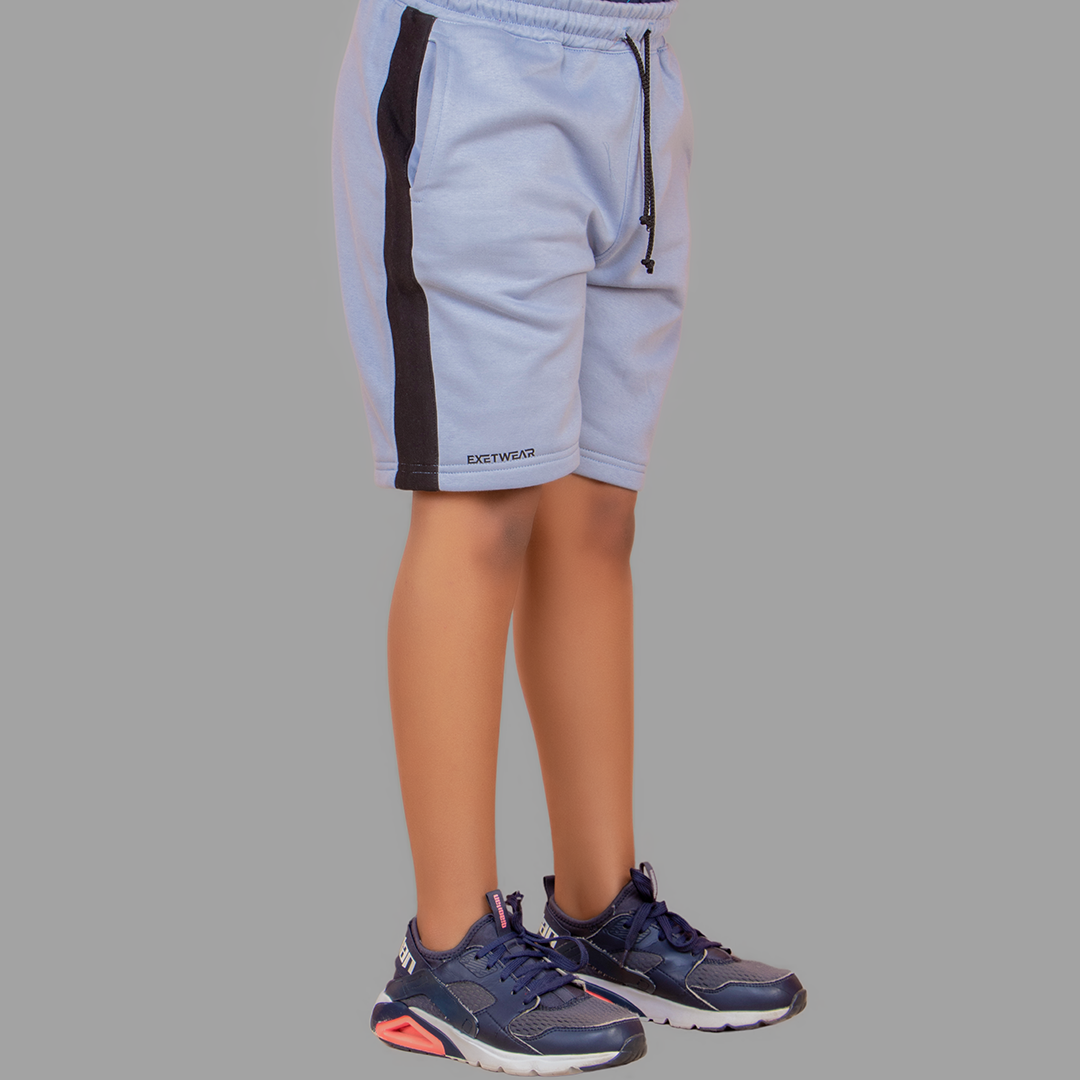 Boy's Navy Blue/Black Short Set