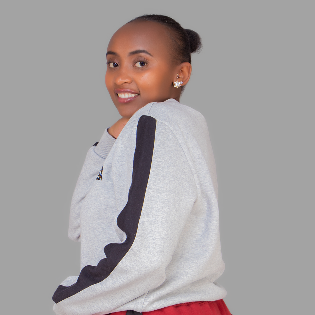 Women's Light Grey Sweatshirt Set (Black Stripes)