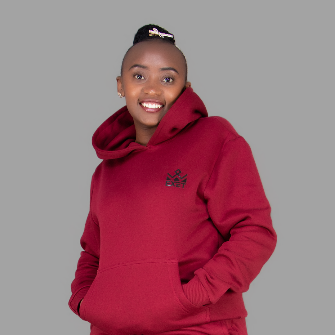 Women's Maroon Hoodie Set