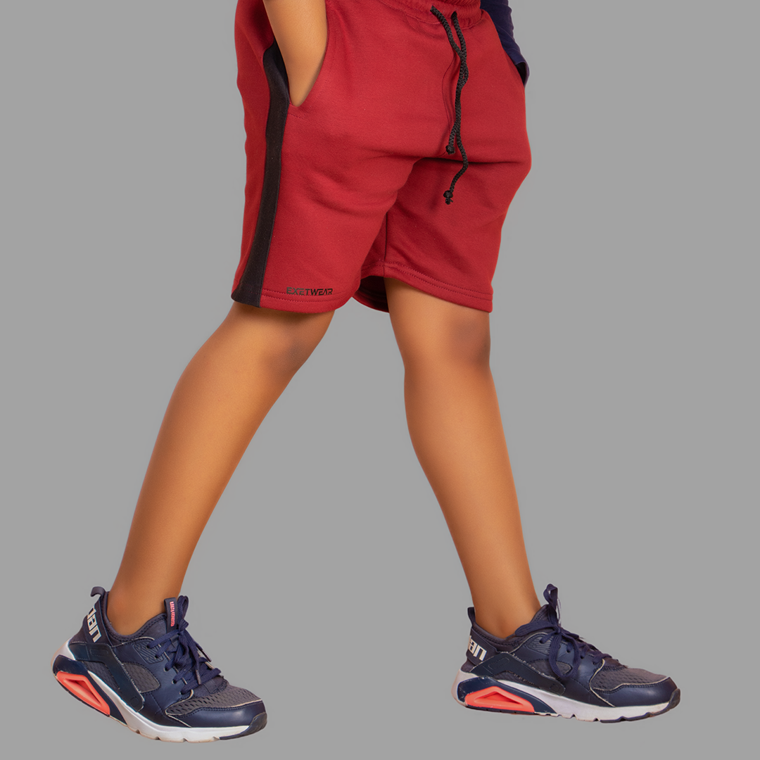 Boy's Maroon/Black short