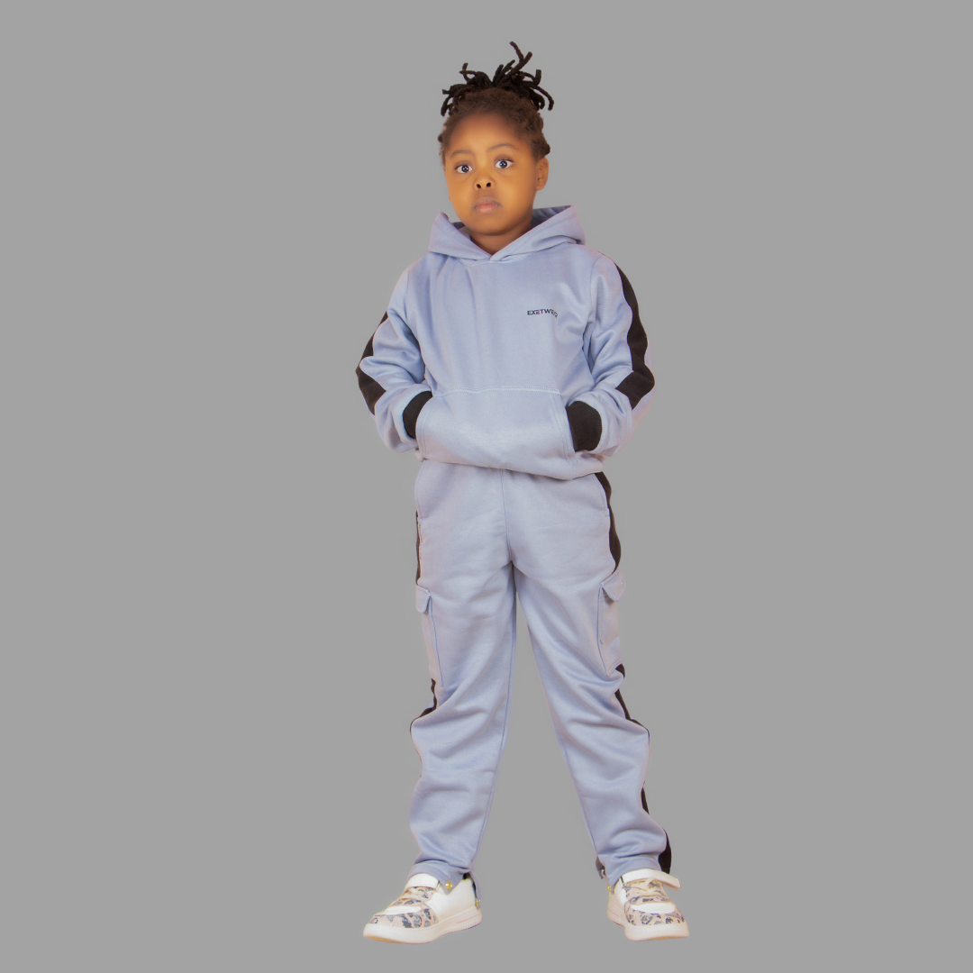 Girls' Sky Blue Hoodie Set