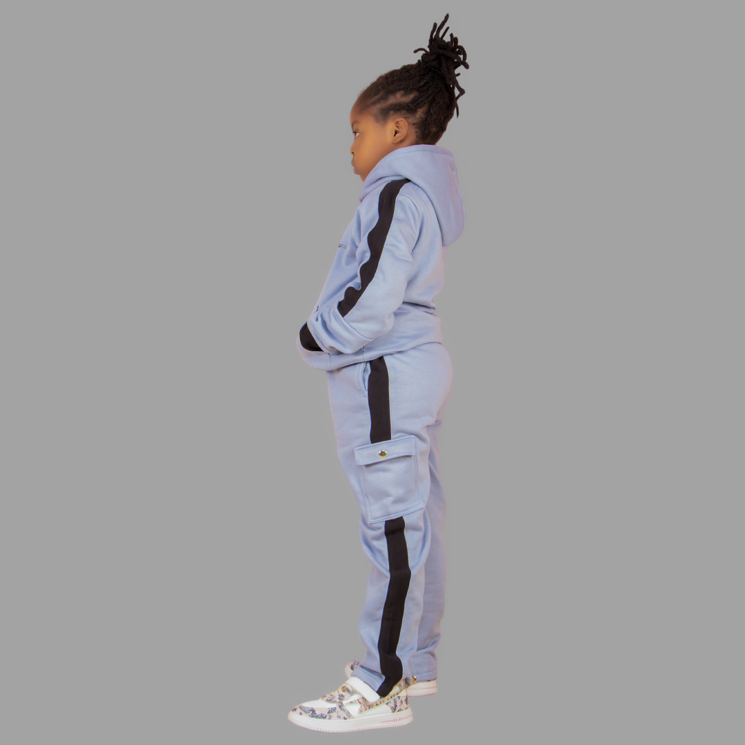 Girls' Sky Blue Hoodie Set