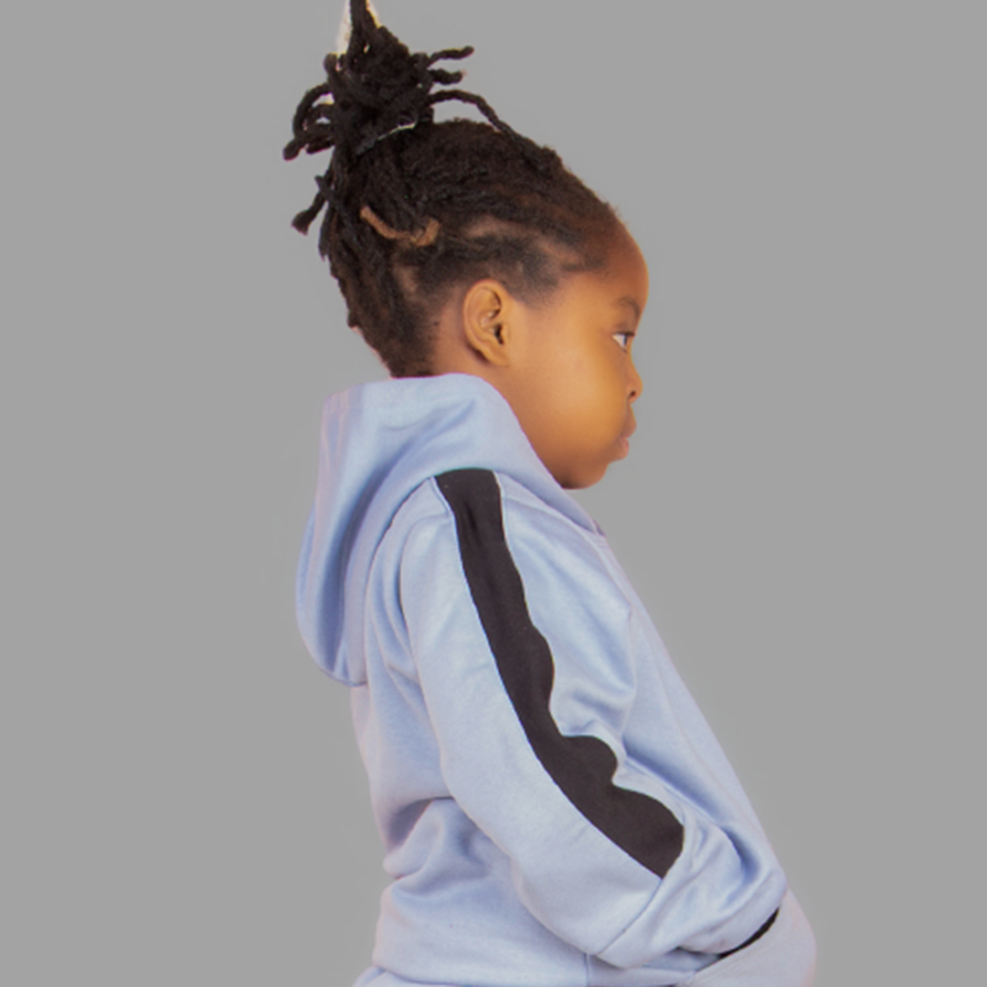 Girls' Sky Blue Hoodie Set