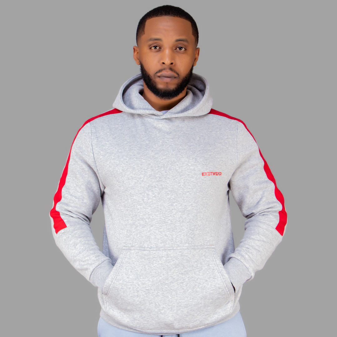 Men Light Grey Hoodie set