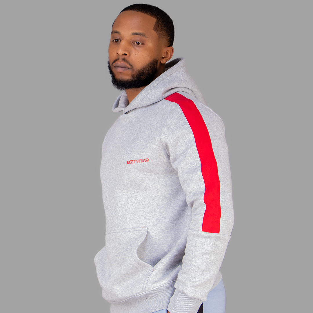 Men Light Grey Hoodie set