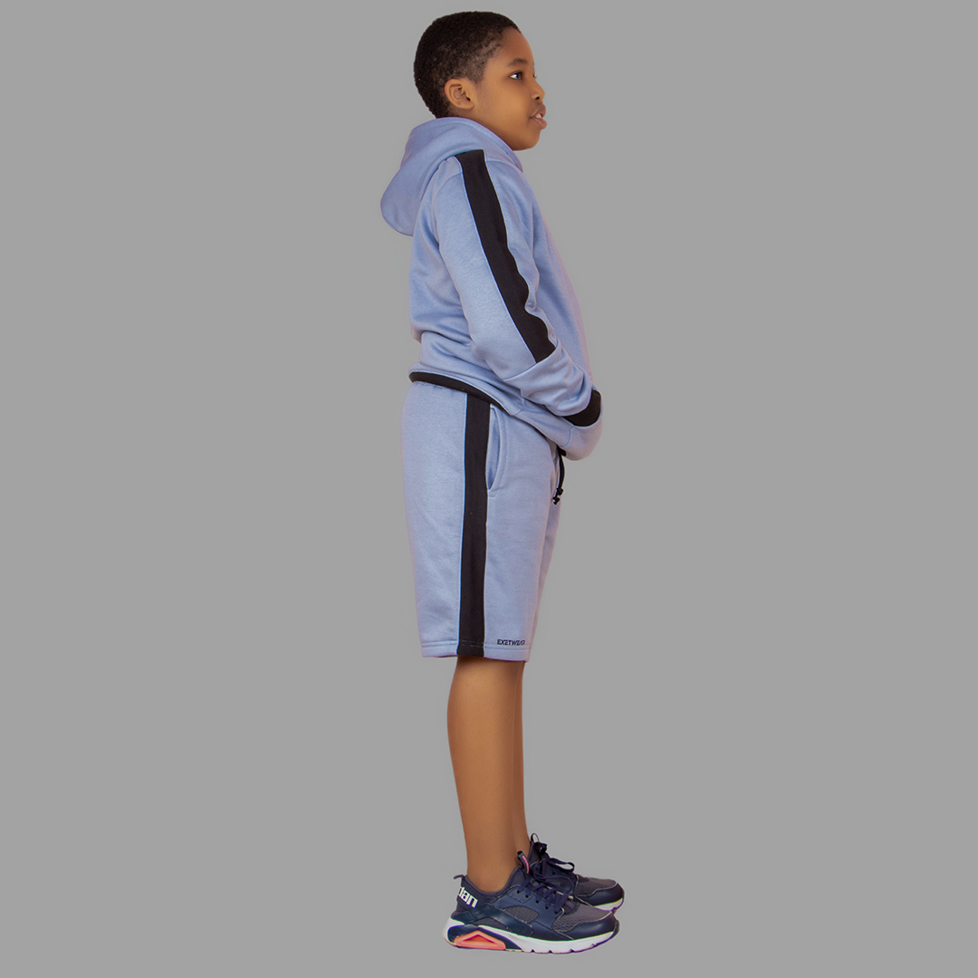 Boy's Navy Blue/Black Short Set