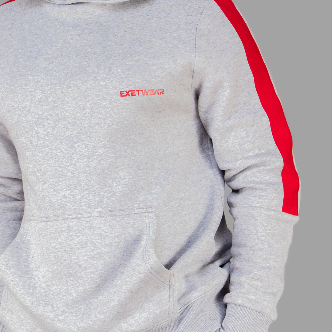 Men Light Grey Hoodie set