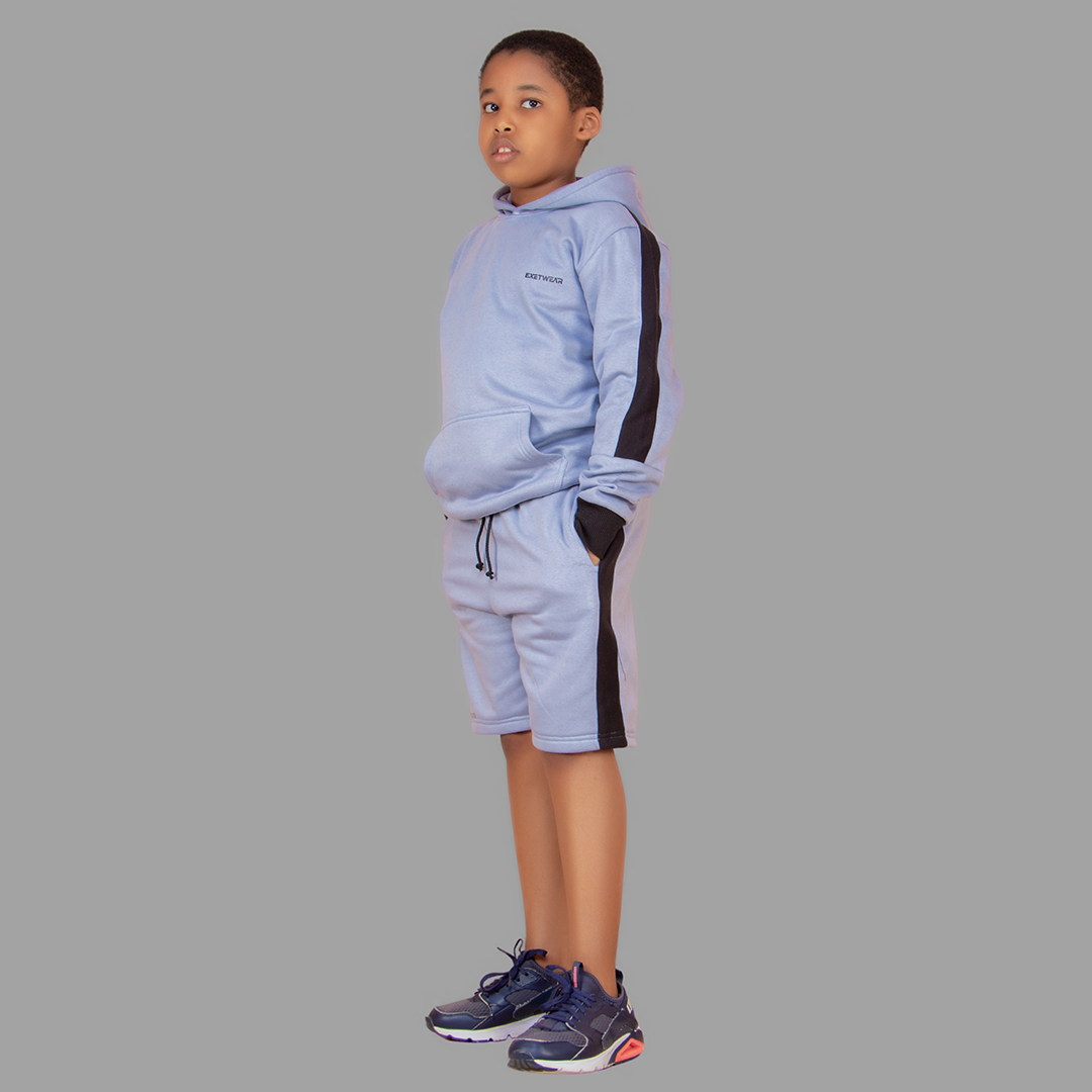 Boy's Navy Blue/Black Short Set