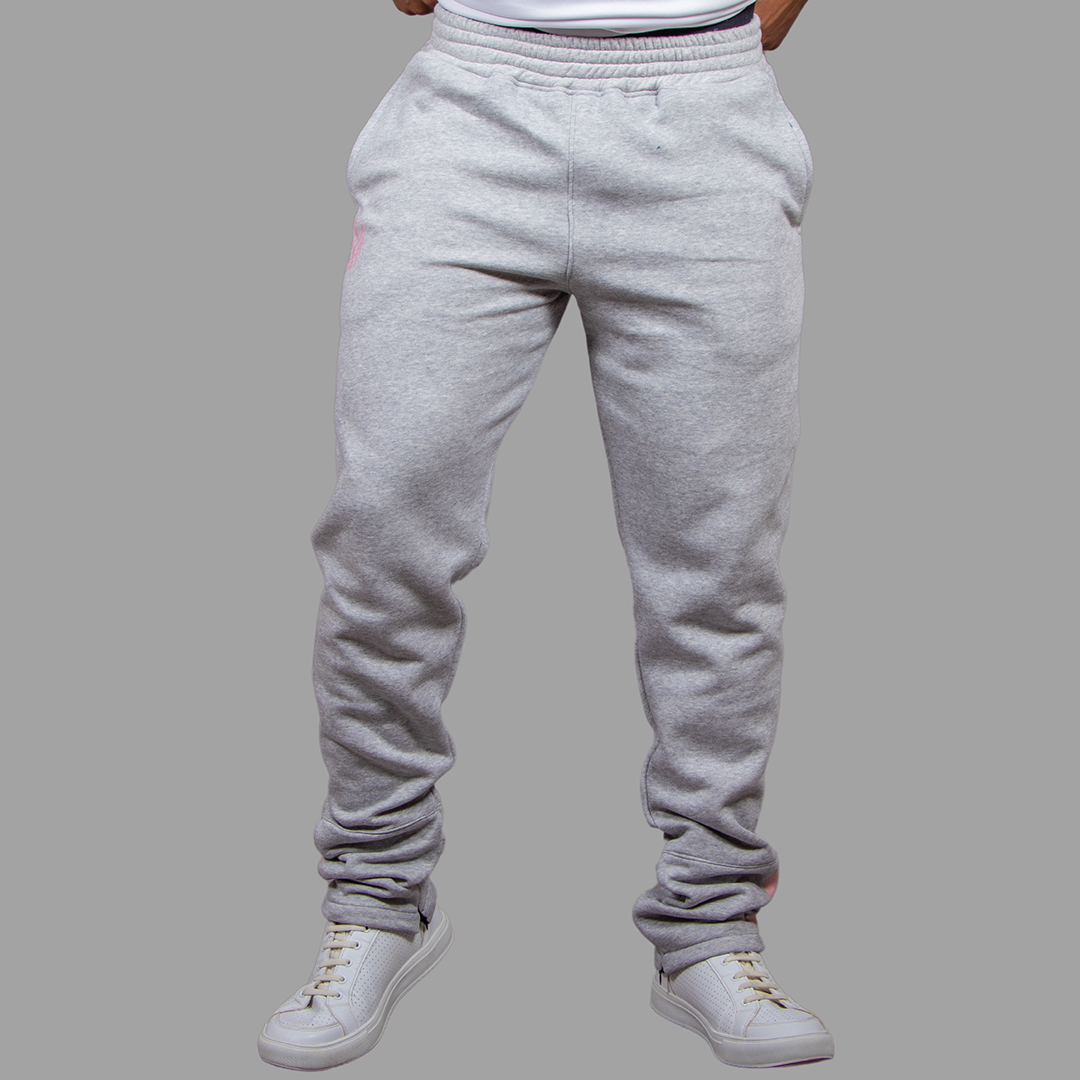 Men's Sweatpants in (Light Grey/pink accent)