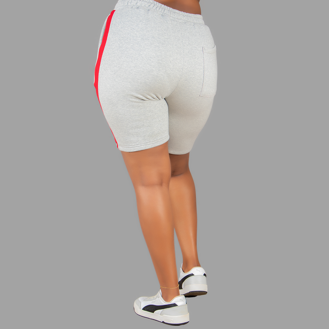 Women Light Grey/Red short Set