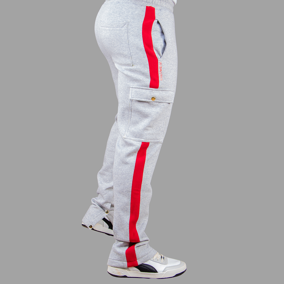 Exetwear Light Grey/Red Sweatpants