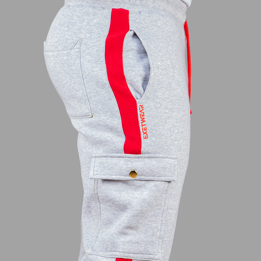 Exetwear Light Grey/Red Sweatpants